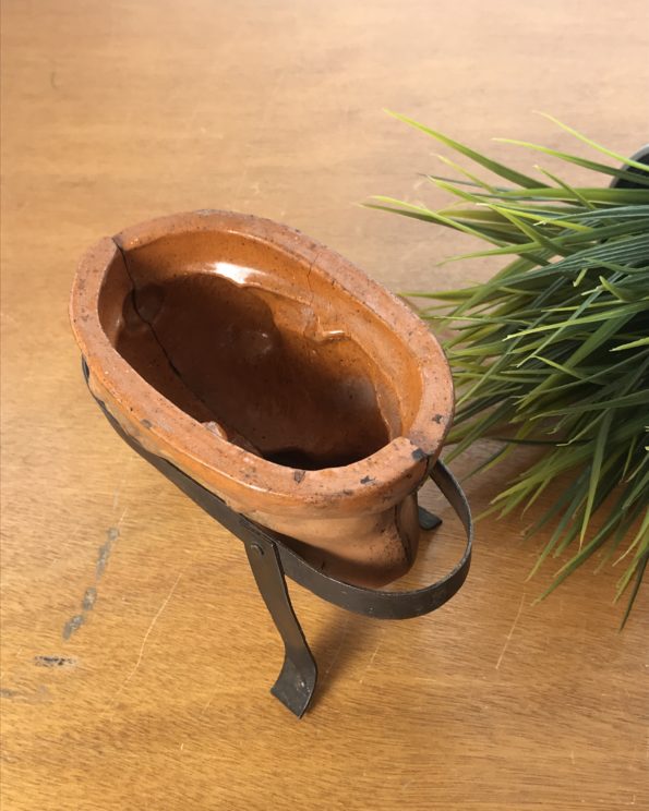 Osterhase antik Keramik Backform mit Ständer Obersicht