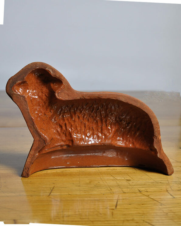 Osterlamm groß Ton Backform Innenseite