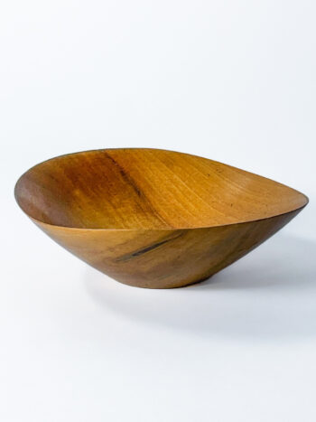 Feine Schale, Nusssbaumhoz, elegant, skandinavisch, ca. 1960