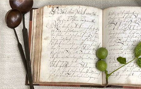 Originales handgeschriebenes Kochbuch Nürnberg 1750