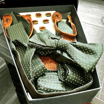 Vintage Hosenträger Y-Form mit Fliege