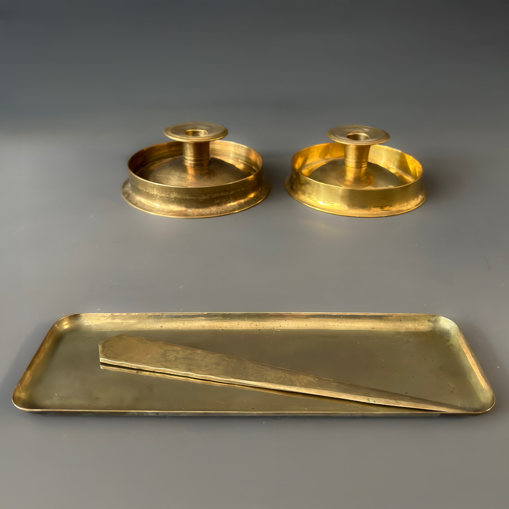 Schreibschale aus Messing, von E. Funk Neuruppin