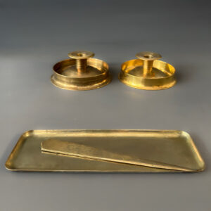 Vintage Schreibschale Messing, ein Design -Objekt aus der Manufaktur E. Funk Neuruppin