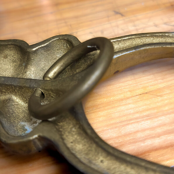 vVintage Stiefelauszieher Hirschkäfer aus poliertem Messing