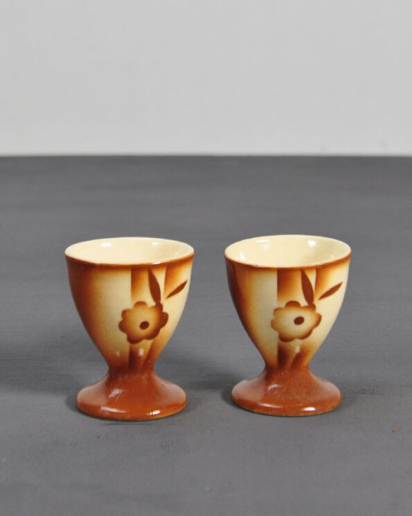 2 Vintage Bunzlauer Eierbecher